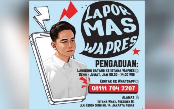 Wapres RI Gibran Rakabuming Raka membuka layanan pengaduan masyarakat "Lapor Mas Wapres". Layanan tersebut di buka mulai Senin tanggal 11 November 2024