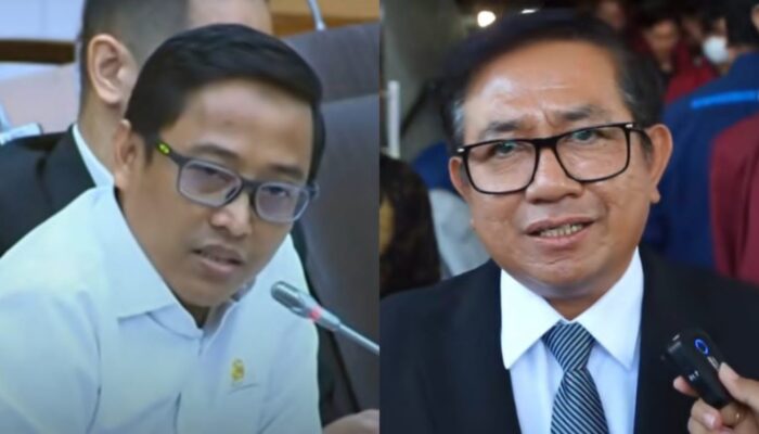 Anggota Komisi VI DPR RI Ahmad Labib (kiri), dan Dirut PT Petrokimia Gresik Dwi Satriyo Annurogo (kanan).