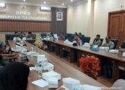 Sejumlah pemuda perwakilan warga Desa Babadan, Kecamatan Karangrejo, yang tergabung dalam Forum Masyarakat Peduli Desa Babadan (FMPB) mengadu DPRD Tulungagung