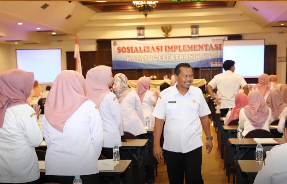 Kegiatan Sosialisasi Implementasi Katalog Elektronik Versi 6.0 secara resmi dibuka oleh Sekretaris Daerah Tulungaggung, Drs. Tri Hariadi,M.Si.