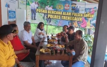 Dinas Sosial PPPA, BPBD Trenggalek serta stekholder lainnya untuk kunjungan kerja ke Desa Ngrandu dan Desa Suruh.