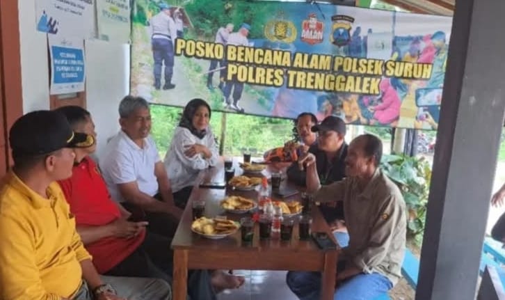 Dinas Sosial PPPA, BPBD Trenggalek serta stekholder lainnya untuk kunjungan kerja ke Desa Ngrandu dan Desa Suruh.