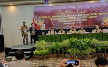 Penetapan Paslon Bupati dan Wakil Bupati dalam Pilkada Tulungagung 2024.