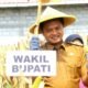 Wakil Bupati Blitar H. Beky Herdihansah menghadiri kegiatan Panen Raya Jagung di Desa Balerejo Kecamatan Panggungrejo.