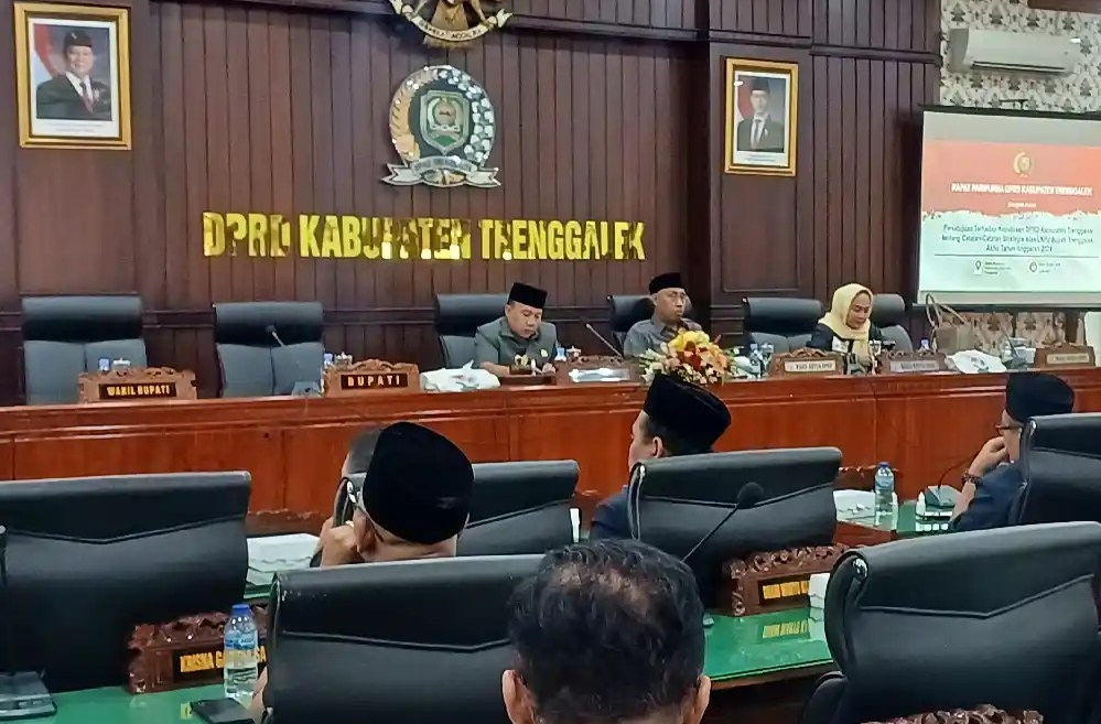 Rapat paripurna DPRD trenggalek penyampaian rekomendasi atas Laporan Keterangan Pertanggungjawaban (LKPj) Bupati Trenggalek Tahun 2024