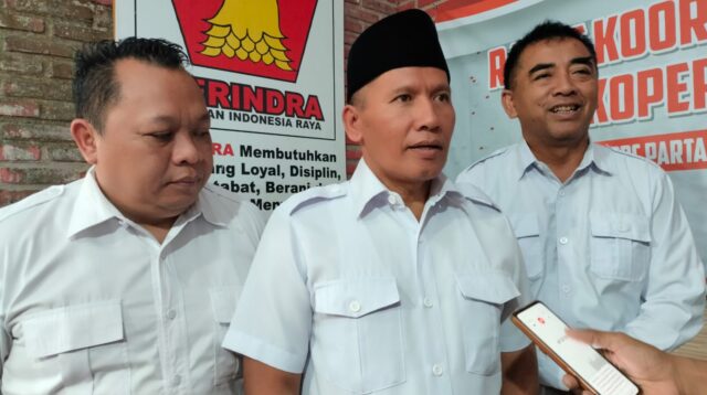 Ketua DPC Gerindra Tulungagung, H. Ahmad Baharudin, SM, usai memimpin rapat koordinasi (rakor) memberikan dukungan penuh terhadap program Koperasi Desa Merah Putih