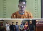 Polsek Kertosono dan Unit Resmob Satreskrim Polres Nganjuk dalam pengungkapan kasus pencurian sepeda motor yang terjadi di Kecamatan Kertosono
