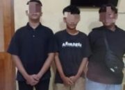Tiga pelaku pengeroyokan di area angkringan Sedulur, depan Kantor KGP Express, Jalan Panglima Sudirman, Kelurahan Mangundikaran, Kecamatan/Kabupaten Nganjuk