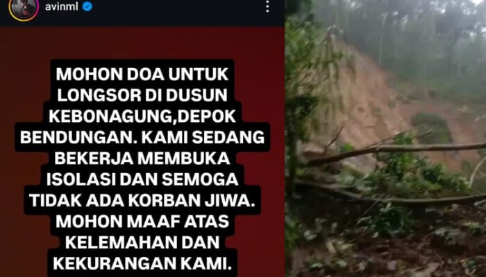 Bencana Tanah longsor terjadi di Desa Depok, Kecamatan Bendungan, Kabupaten Trenggalek