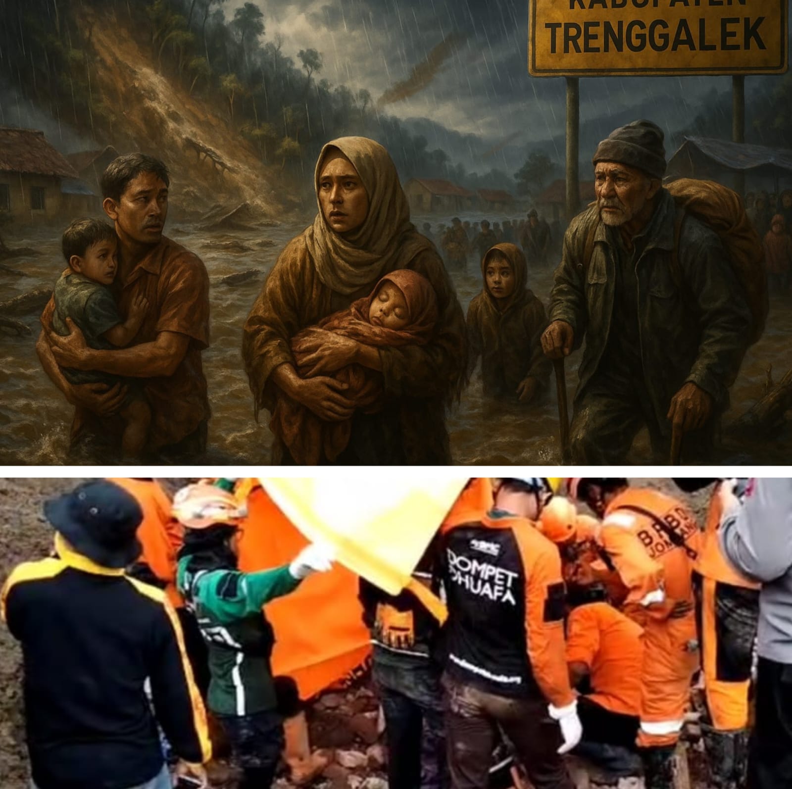 Sebagian besar wilayah di Kabupaten Trenggalek sedang dilanda musibah bencana