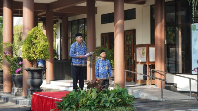 Dalam peringatan hari lahirnya Pancasila, 1 Juni 2025 di halaman Sekretariat Daerah, Kabupaten Trenggalek