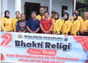 Hari Bhayangkara ke-79 tahun 2025, Polres Madiun bersama Polsek jajaran menggelar kegiatan Bhakti Religi serentak