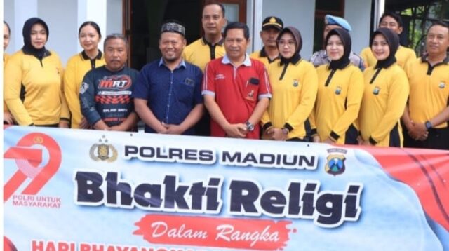 Hari Bhayangkara ke-79 tahun 2025, Polres Madiun bersama Polsek jajaran menggelar kegiatan Bhakti Religi serentak