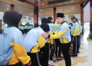 Bupati Trenggalek, Mochamad Nur Arifin berangkatkan Kontingen Trenggalek dalam Pekan Olahraga Provinsi (Porprov) ke-IX Jawa Timur tahun 2025
