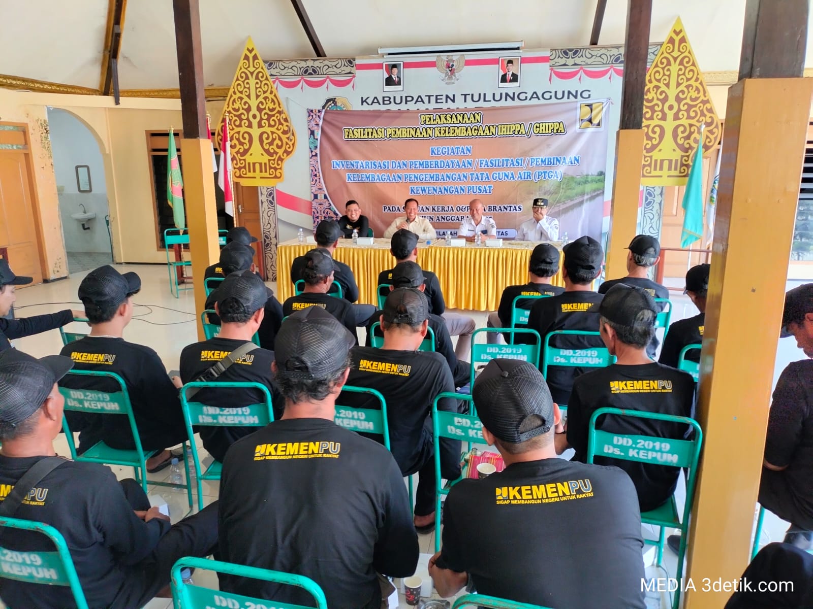 BBWS Brantas berkerjasama dengan Pemkab Tulungagung gelar sosialisasi dan pembinaan kelembagaan Himpunan Petani Pemakai Air (HIPPA), di Balai Desa Kepuh
