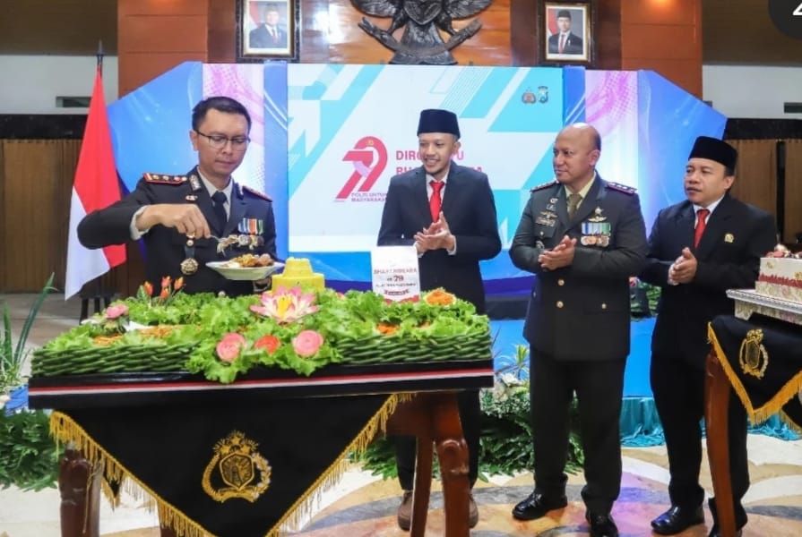 Peringatan Hari Bhayangkara ke-79 di Pendopo Manggala Praja Nugraha, Wabup Syah semoga Polri semakin baik