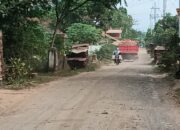 Aktivitas kendaraan truk pengangkut tanah urug diduga dari tambang galian C di Desa Gador, Kecamatan Durenan, Kabupaten Trenggalek
