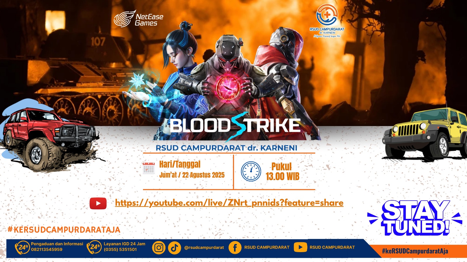 Peringati HUT RI ke-80 RSUD dr. Karneni Campurdarat Gelar lomba Blood Strike