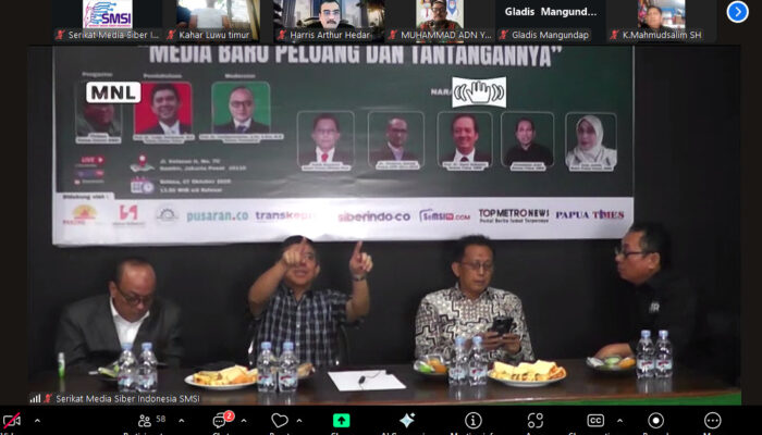 Dialog nasional yang mengambil tempat di Kantor SMSI Pusat, Jalan Vereran, Jakarta, dan diperluas dengan aplikasi zoom
