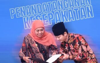 penandatanganan kesepakatan secara serentak di Dyandra Convention Center Surabaya