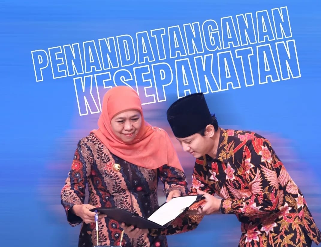 penandatanganan kesepakatan secara serentak di Dyandra Convention Center Surabaya