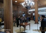 Tri Hariadi, resmi dilantik sebagai Kadisnakertrans oleh Bupati Tulungagung Gatut Sunu Wibowo