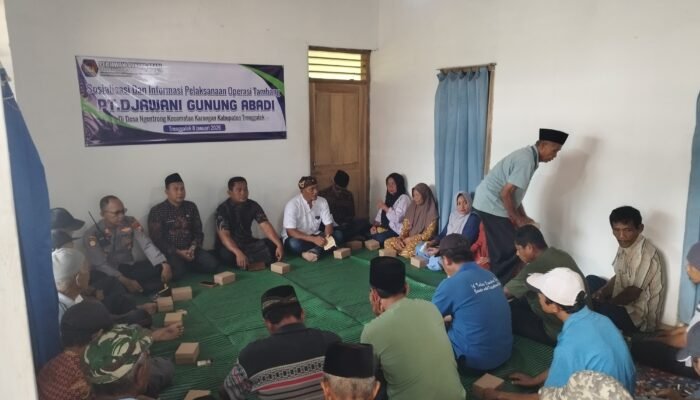 Izin Belum Lengkap, Pemdes Ngentrong Tahan Operasional Tambang PT Djawani