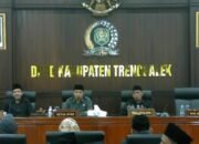 Laporan Keterangan Pertanggungjawaban (LKPJ) APBD Tahun Anggaran 2025 dalam rapat paripurna DPRD Trenggalek