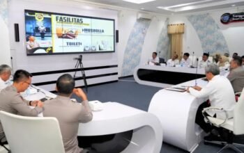 Sekretaris Daerah Trenggalek Edy Soepriyanto terima kunjungan kerja dari tim SSDM Mabes Polri yang digelar di Smart Center