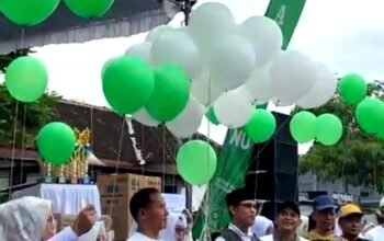 Plt. Bupati Ahmad Baharudin menghadiri puncak harlah ke 76 fatayat NU, senam sehat dan festival permainan tradisional