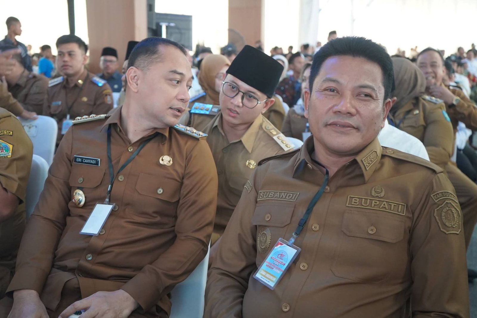 Bupati Trenggalek Mochamad Nur Arifin menghadiri peresmian operasional 1.061 Koperasi Desa/Kelurahan Merah Putih (KDKMP) yang dilakukan Presiden RI Prabowo Subianto