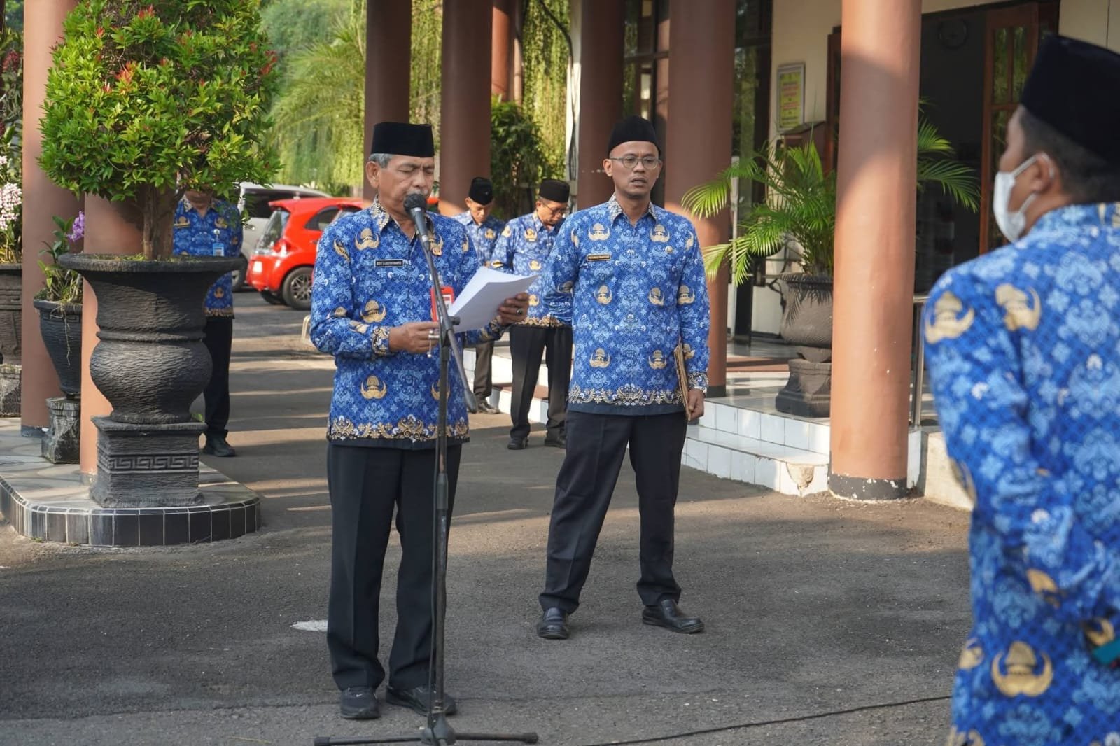Sekretaris Daerah Kabupaten Trenggalek, Edy Soepriyanto, yang memimpin langsung upacara peringatan Harkitnas