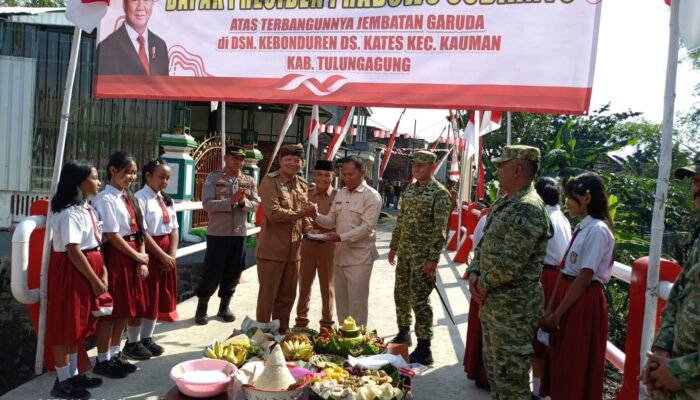 Dandim 0807 dan Plt Bupati Resmikan Jembatan Garuda, Mobilitas dan Ekonomi Warga Kates Makin Lancar