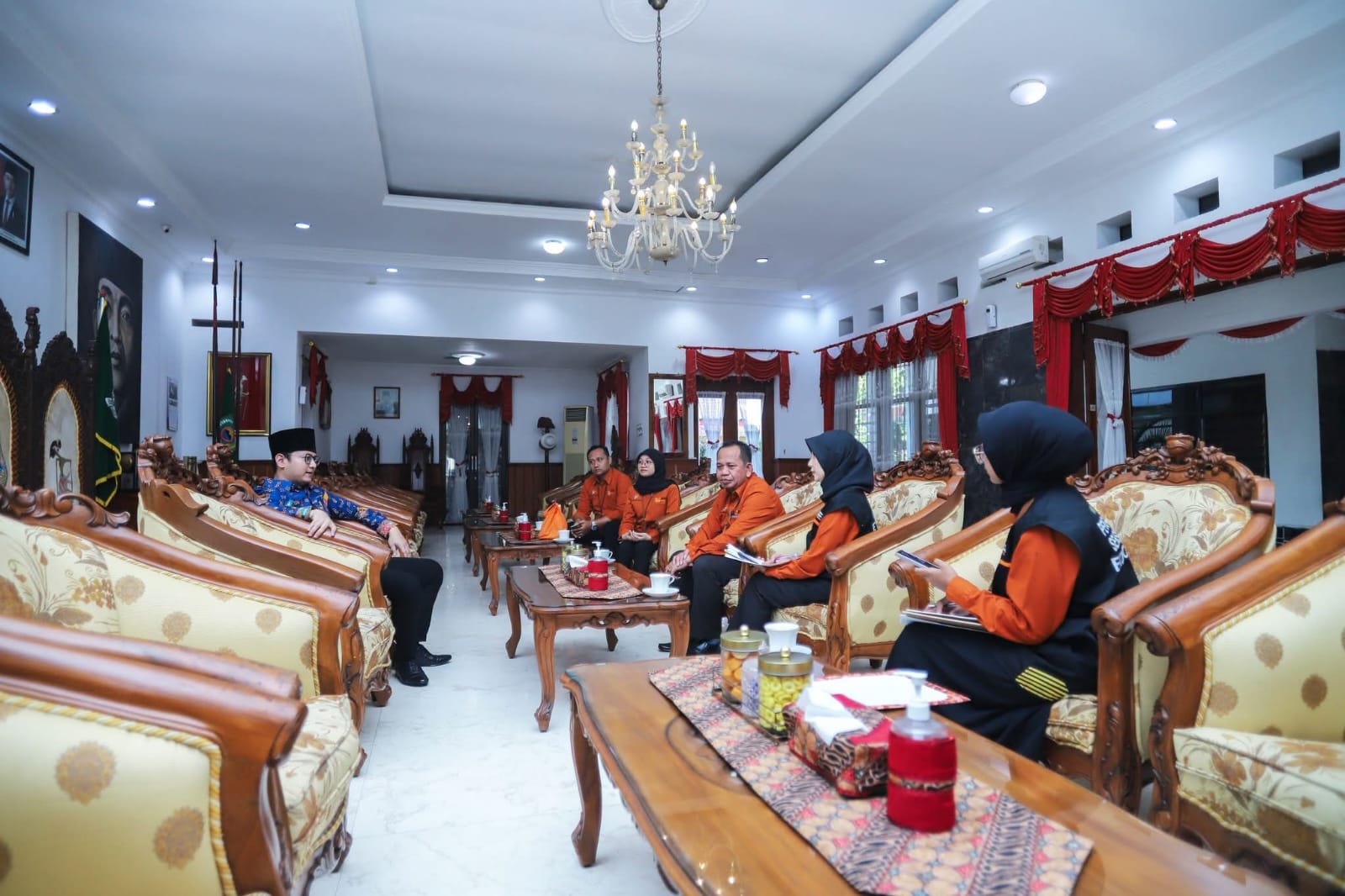 Bupati Trenggalek Mochamad Nur Arifin menerima kunjungan petugas Sensus Ekonomi 2026 dari Badan Pusat Statistik