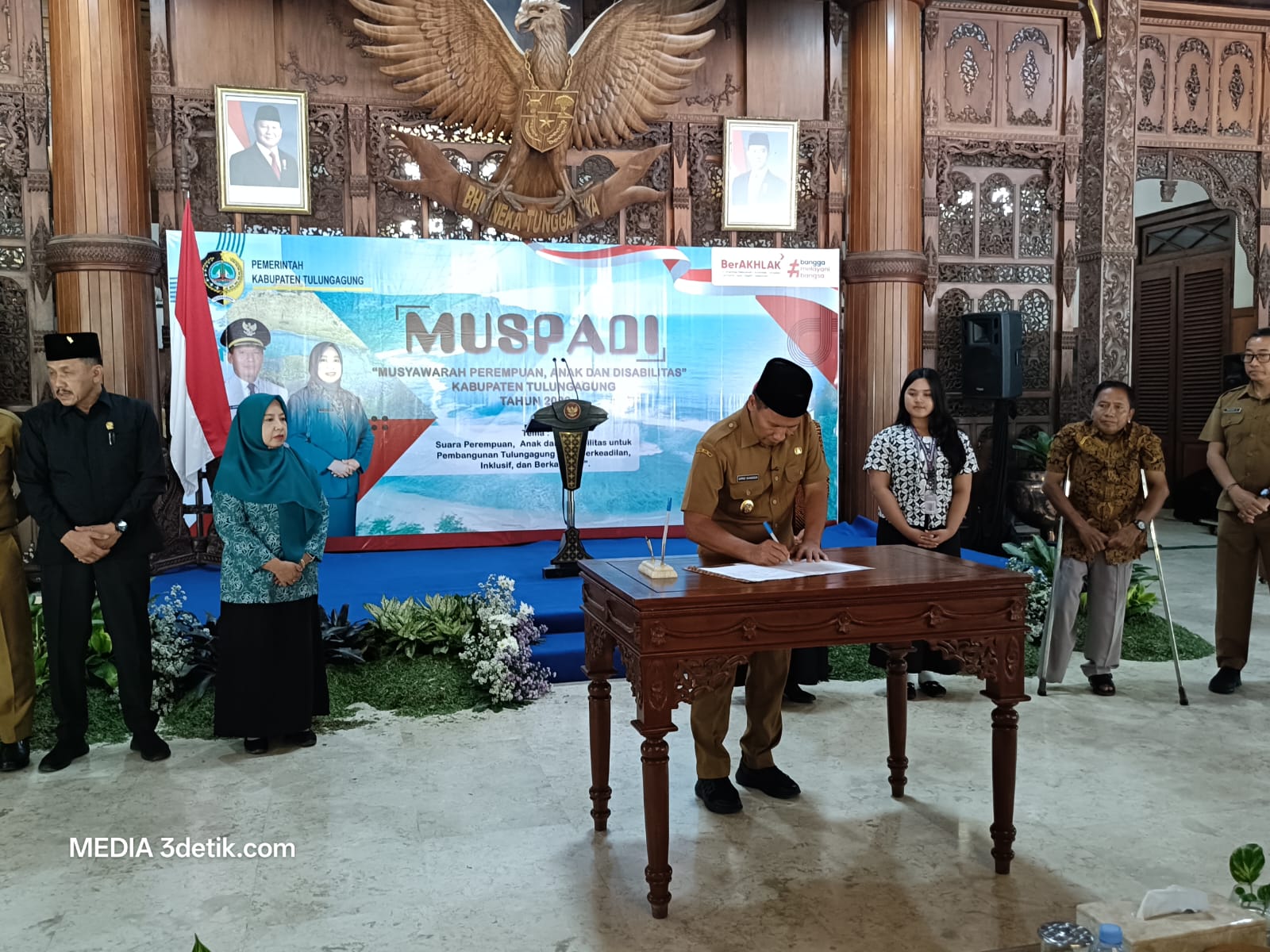 Pembukaan Musyawarah Perempuan, Anak dan Disabilitas (Muspadi) Kabupaten Tulungagung yang resmi dibuka oleh Plt Bupati Tulungagung Ahmad Baharudin