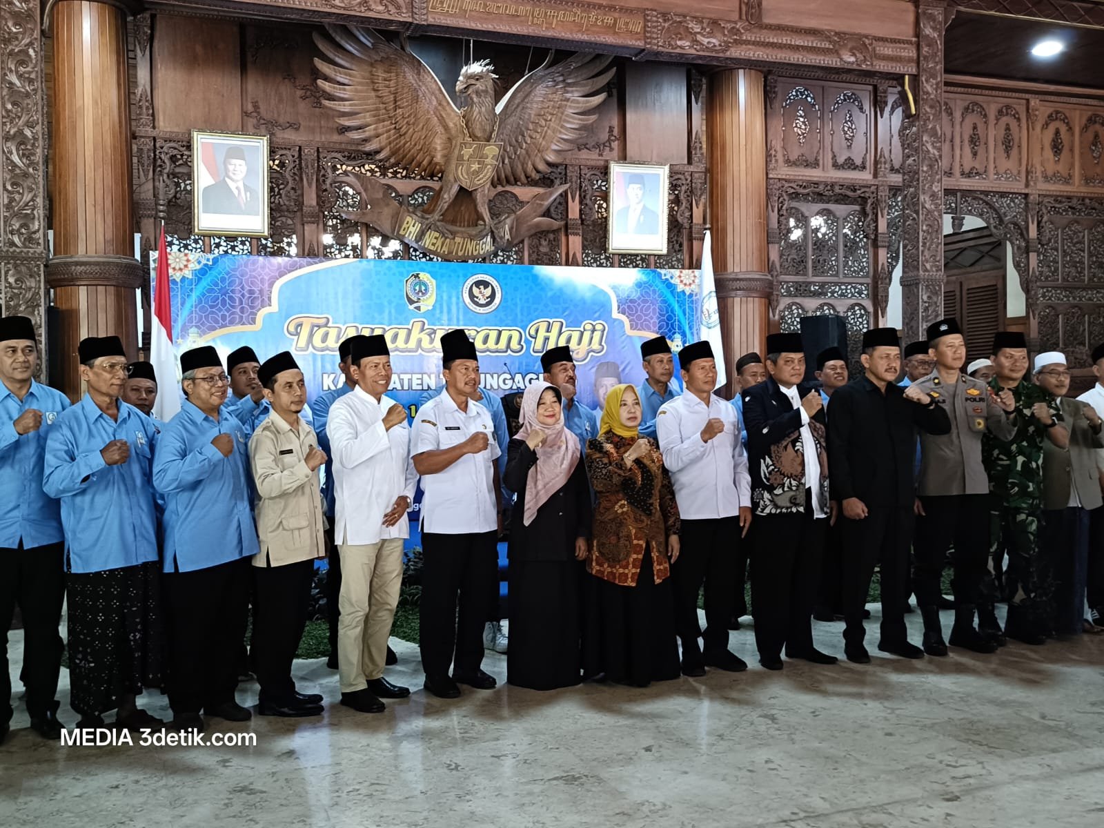 Plt Bupati Tulungagung Ahmad Baharudin menghadiri tasyakuran kepulangan jamaah haji Kabupaten Tulungagung Tahun 2026