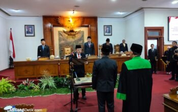 Wahyu Pratama Alamsyah dilantik sebagai anggota DPRD melalui mekanisme Pergantian Antar Waktu
