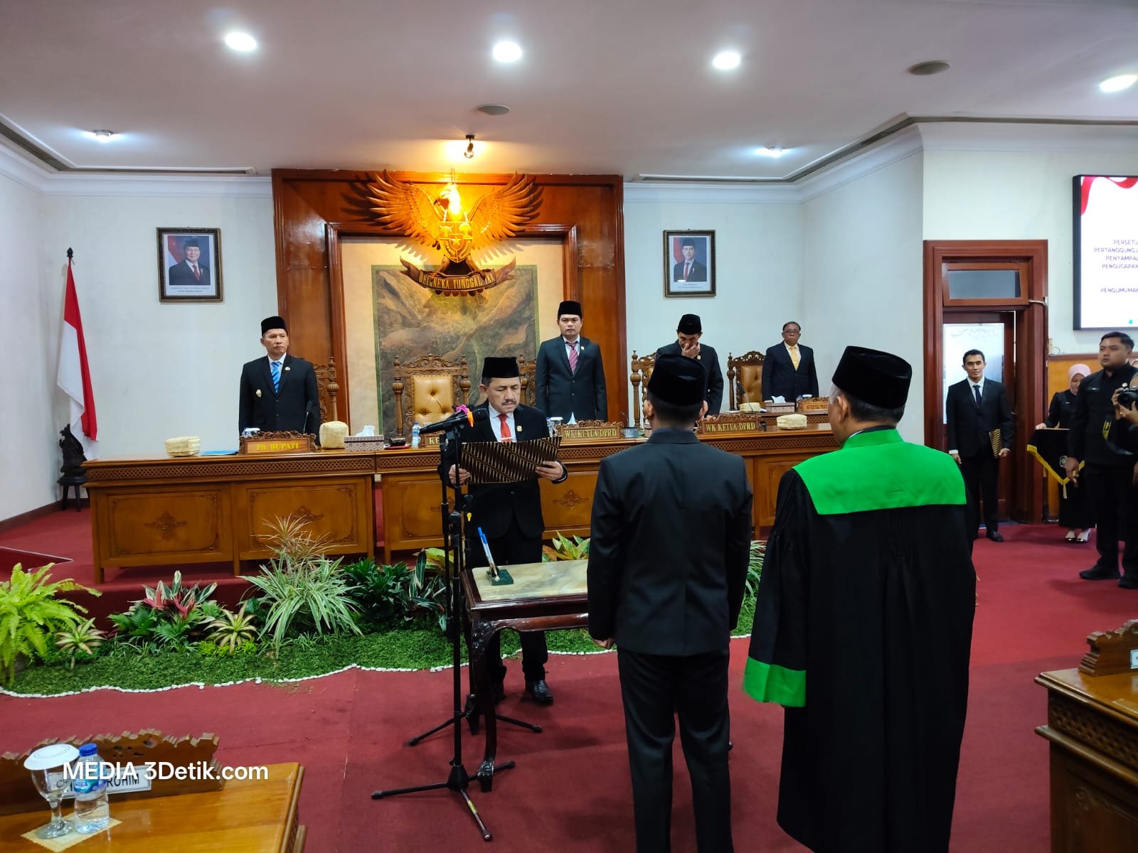 Wahyu Pratama Alamsyah dilantik sebagai anggota DPRD melalui mekanisme Pergantian Antar Waktu