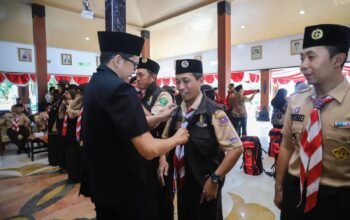 42 Pramuka Trenggalek Berangkat ke Jamnas 2026, Wabup Titip Pesan Jaga Nama Baik Daerah