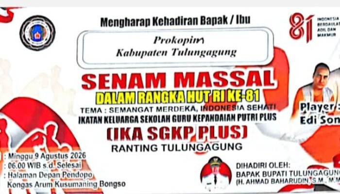 Pemkab Tulungagung Tegaskan Senam Massal yang Viral Bukan Kegiatan Pemerintah