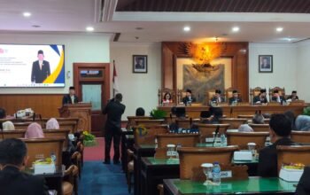 Suasana di gedung DPRD saat Rapat Paripurna di Graha Wicaksana