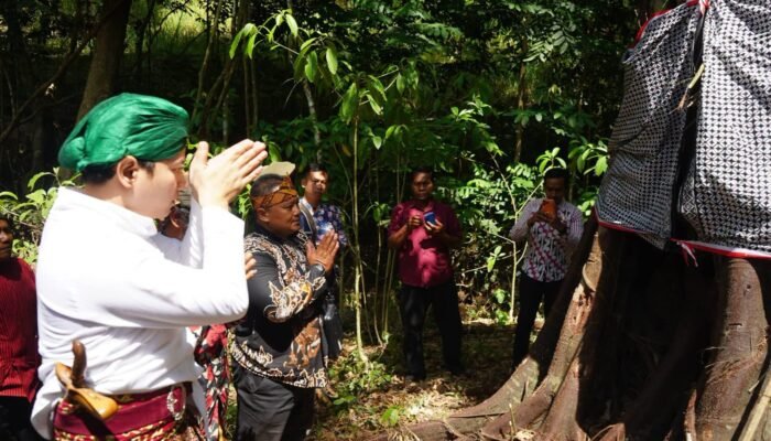 Mas Ipin Selimuti Pohon dengan Batik, Pesan Kuat untuk Jaga Alam Trenggalek