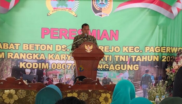 Jalan Beton Wonorejo Rampung, Dandim Tulungagung Ingatkan Warga Soal Kendaraan Berat