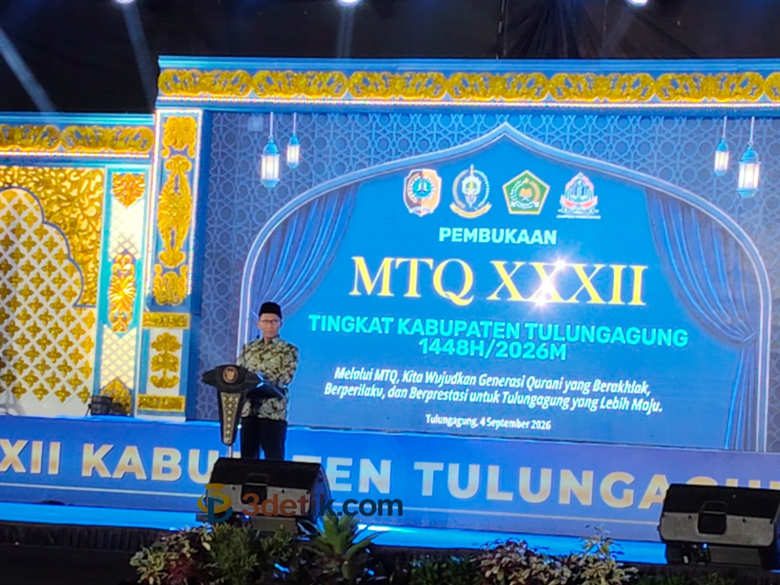 MTQ dibuka langsung oleh Plt Bupati Tulungagung Ahmad Baharudin di halaman GOR Lembu Peteng