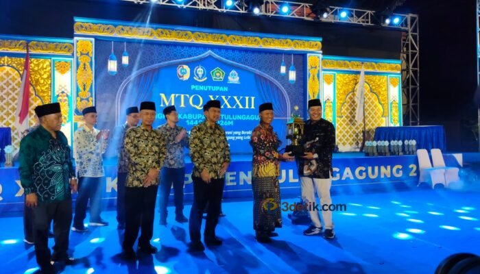 Plt Bupati Ahmad Baharudin Tutup MTQ XXXII Tulungagung, Pesan Juara Jangan Cepat Puas