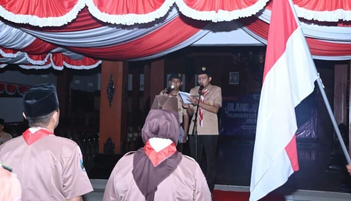 Jelang Apel Hari Pramuka, Wabup Trenggalek Pimpin Ulang Janji Tri Satya
