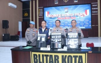 Satu Bulan, Polres Blitar Kota Bongkar 5 Kasus Narkoba, Sabu 85,75 Gram dan 1.686 Pil Dobel L Disita