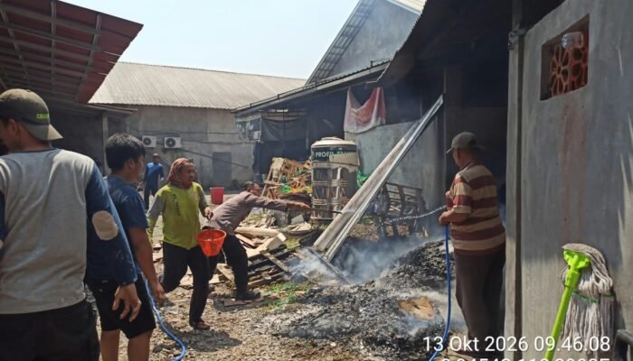 Tragis! Gudang Toko Bangunan di Blitar Ludes Terbakar, Kerugian Rp 500 Juta