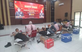 Setetes Darah, Selamatkan Nyawa! Polres Blitar Kota Kumpulkan 40 Kantong Darah