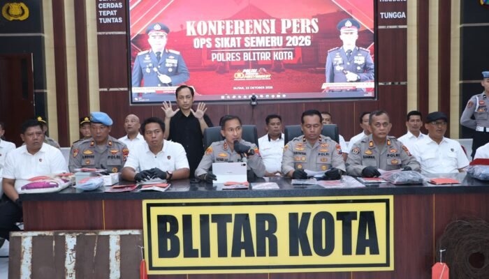 Operasi Sikat Semeru 2026, Polres Blitar Kota Bongkar 15 Kasus dan Amankan 17 Tersangka